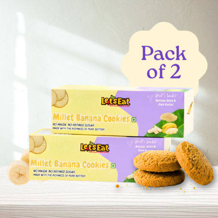 Millet Banana Cookies (Pack of 2)